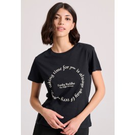 Organic cotton t-shirt with embossed print