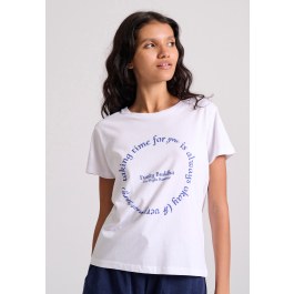 Organic cotton t-shirt with embossed print