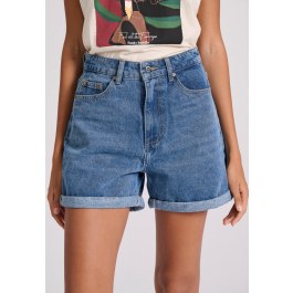 Women's jeans shorts with revere