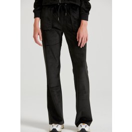 Women's flare fit joggers in velour fabric