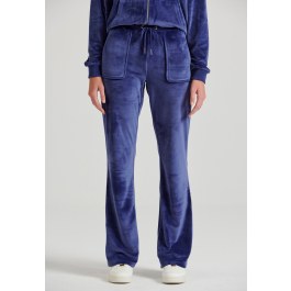 Women's flare fit joggers in velour fabric
