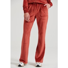 Women's flare fit joggers in velour fabric