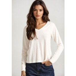 V-neck longsleeve t-shirt