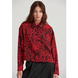 Cropped πουκάμισο με all over τύπωμα
