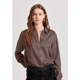 Loose fit μακρύ καρό πουκάμισο