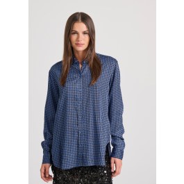 Loose fit μακρύ καρό πουκάμισο