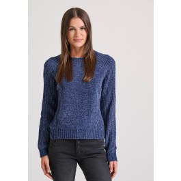 Crew neck chenille pullover