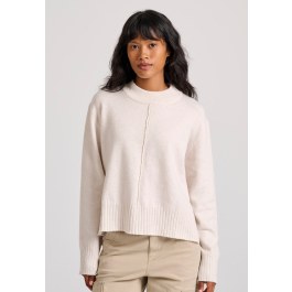 Relaxed fit πλεκτή μπλούζα με στρογγυλή λαιμόκοψη