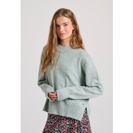 Relaxed fit πλεκτή μπλούζα με στρογγυλή λαιμόκοψη