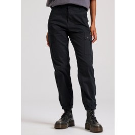 Women's cargo pants with cuffed hem