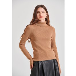Cashmere blend πλεκτό ζιβάγκο