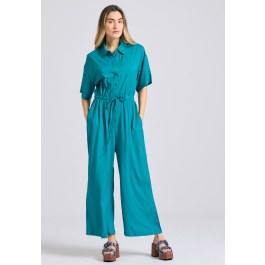Loose fit jumpsuit with tie knot