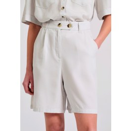 Lyocell garment dyed σορτς με πιέτες