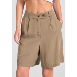 Lyocell garment dyed σορτς με πιέτες