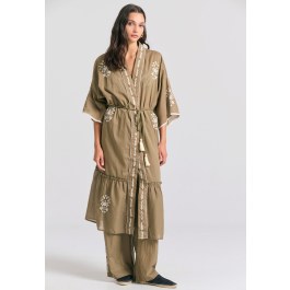 Γυναικείο kimono με κέντημα και βολάν