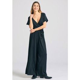 Wrap jumpsuit with belt