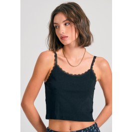 Shell top σε rib ύφανση με δανδέλα