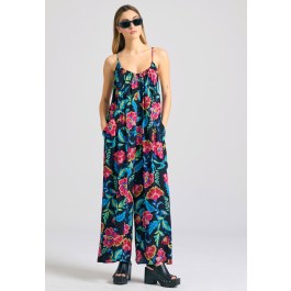 Loose fit jumpsuit with embroidery design