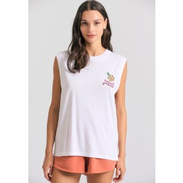 Women's t-shirt with graphic frame print on the back