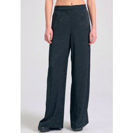 Wide leg παντελόνα σε ζακάρ ύφανση