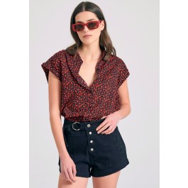 Γυναικείο loose fit φλοράλ πουκάμισο από βισκόζη