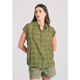 Γυναικείο loose fit φλοράλ πουκάμισο από βισκόζη