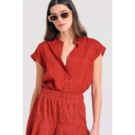 Γυναικείο loose fit φλοράλ πουκάμισο από βισκόζη