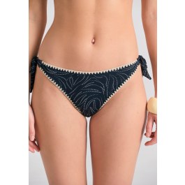 Μπικίνι σλιπ με all over τύπωμα και διακοσμητική ραφή