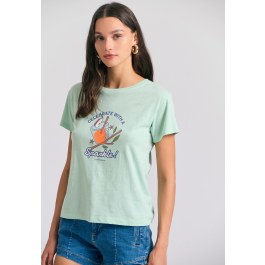 Women's t-shirt with graphic print on the chest