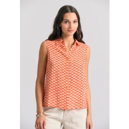 Γυναικείο πουκάμισο με all over τύπωμα