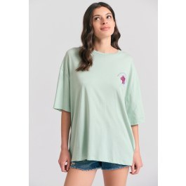 Loose fit t-shirt με photographic τύπωμα στην πλάτη