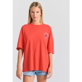 Loose fit t-shirt με photographic τύπωμα στην πλάτη