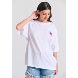 Loose fit t-shirt με photographic τύπωμα στην πλάτη