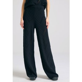 Γυναικείο πλεκτό παντελόνι με ζακάρ pattern