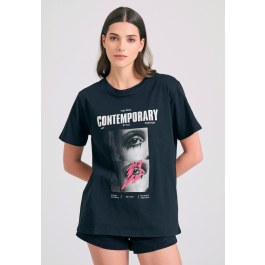 Loose fit t-shirt wirh illusion photographic print