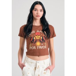 Garment dyed t-shirt με exotic τύπωμα