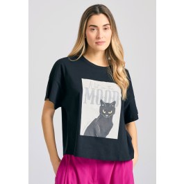 Loose fit t-shirt με φωτογραφικό τύπωμα