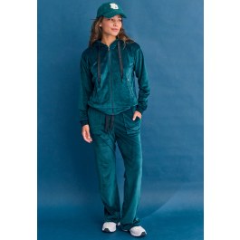 Women's velvet zip-up hoodie