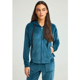 Women's velvet zip-up hoodie