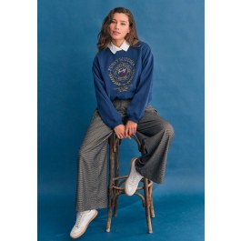 Γυναικείο φούτερ με preppy κέντημα