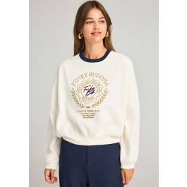 Γυναικείο φούτερ με preppy κέντημα