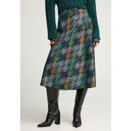 Midi φούστα με tropical print