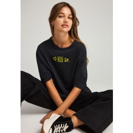 Oversized t-shirt with “Respect Nature” print