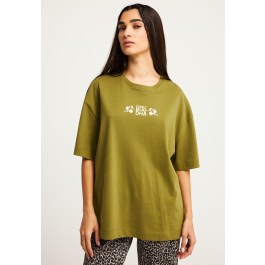 Oversized t-shirt with “Respect Nature” print