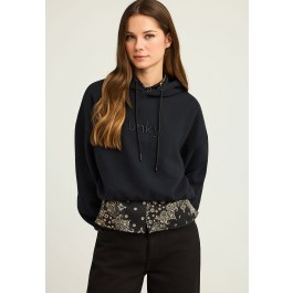 Women's hoodie and embroidered logo
