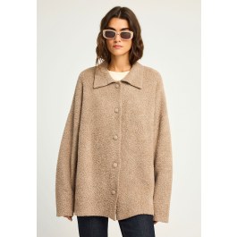 Γυναικεία ζακέτα σε fleece ύφανση με κουμπιά