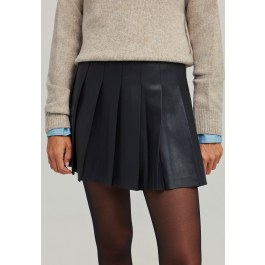 Φούστα απο οικολογικό δέρμα (PU)  με πιέτες