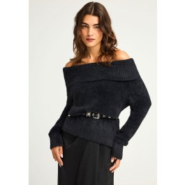 Πλεκτό teddy off shoulder