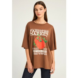 T-shirt με τύπωμα "Farmers' market"