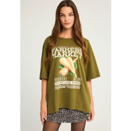 T-shirt με τύπωμα "Farmers' market"
